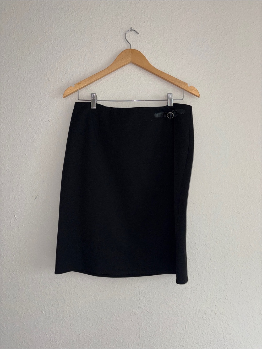 Talbots Black Pencil Skirt with Side Buckle